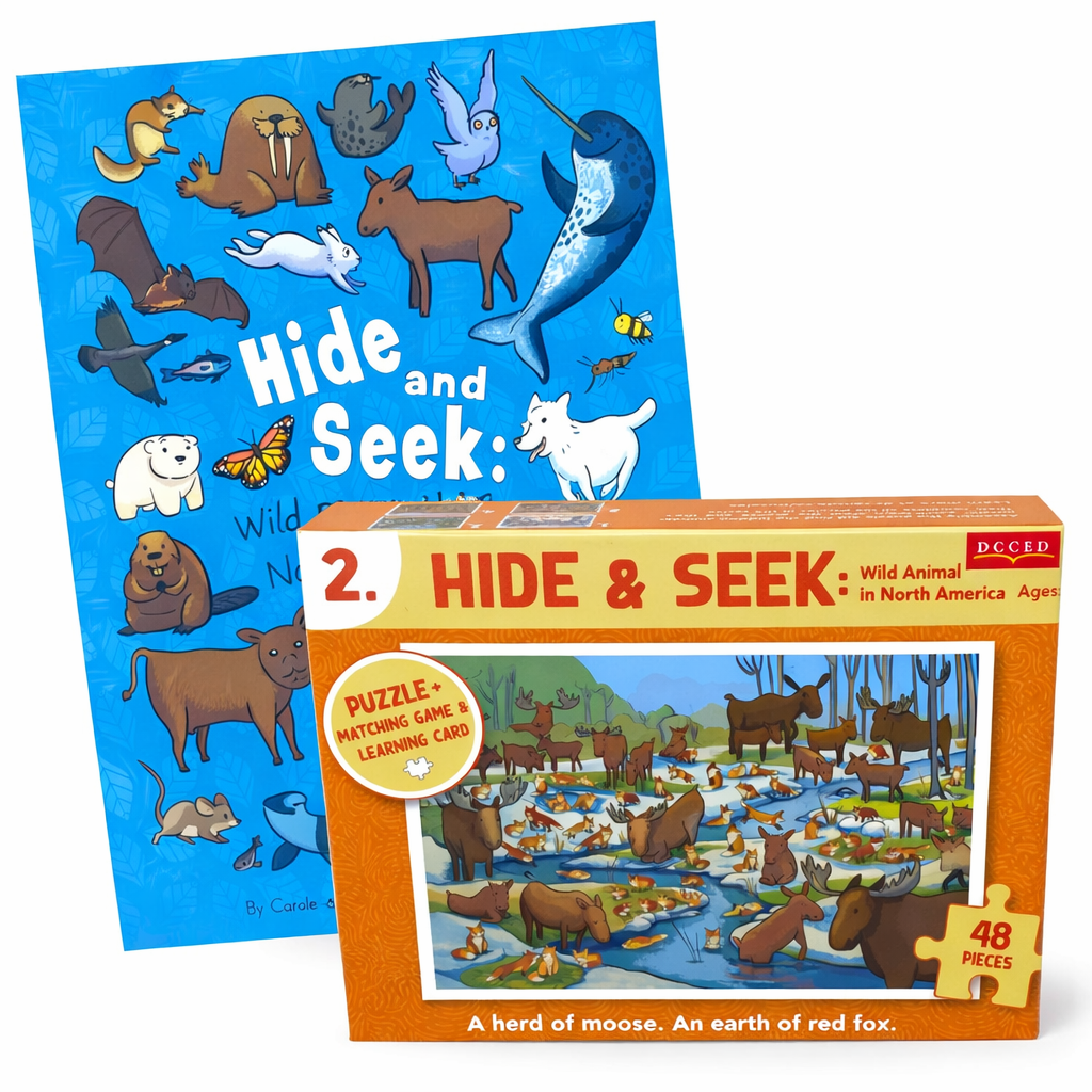 Hide and Seek + Moose Puzzle 48 pieces