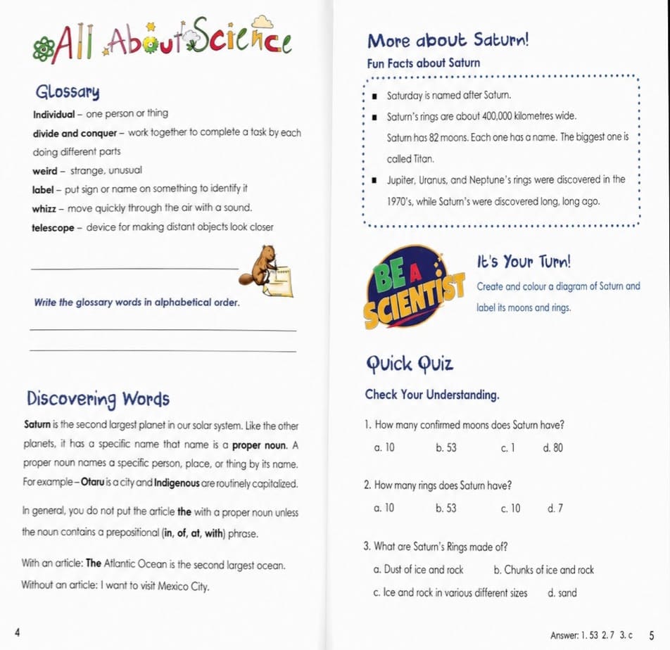 One Story A Day for Science (Books 9-12 with activities)